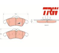 FRONT BRAKE PADS SET GDB1220 TRW I