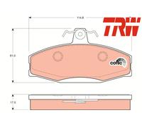 FRONT BRAKE PADS SET GDB1280 TRW I