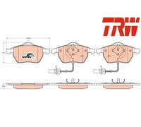 FRONT BRAKE PADS SET GDB1307 TRW I