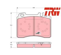 FRONT BRAKE PADS SET GDB1318 TRW I