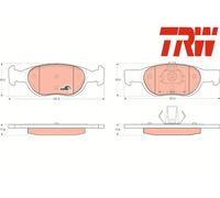 FRONT BRAKE PADS SET GDB1339 TRW I