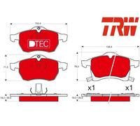 FRONT BRAKE PADS SET GDB1350DTE TRW I