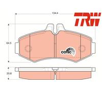 FRONT BRAKE PADS SET GDB1373 TRW I