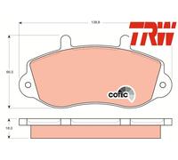 FRONT BRAKE PADS SET GDB1380 TRW I