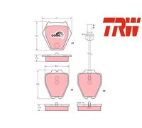 FRONT BRAKE PADS SET GDB1381 TRW I