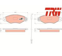 FRONT BRAKE PADS SET GDB1402 TRW I