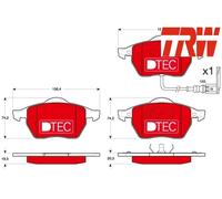 FRONT BRAKE PADS SET GDB1403DTE TRW I