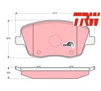 FRONT BRAKE PADS SET GDB1414 TRW I
