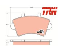 FRONT BRAKE PADS SET GDB1442 TRW I