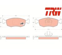 FRONT BRAKE PADS SET GDB1443 TRW I