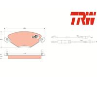 FRONT BRAKE PADS SET GDB1448 TRW I