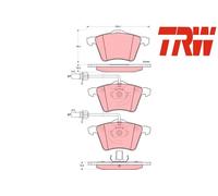 FRONT BRAKE PADS SET GDB1459 TRW I