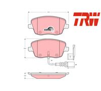 FRONT BRAKE PADS SET GDB1472 TRW I