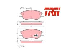 FRONT BRAKE PADS SET GDB1484 TRW I