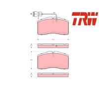 FRONT BRAKE PADS SET GDB1523 TRW I