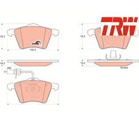 FRONT BRAKE PADS SET GDB1538 TRW I