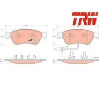 FRONT BRAKE PADS SET GDB1553 TRW I