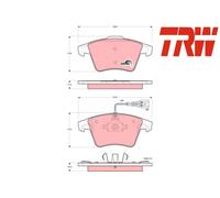 FRONT BRAKE PADS SET GDB1556 TRW I