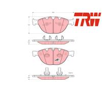 FRONT BRAKE PADS SET GDB1558 TRW I