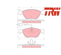 FRONT BRAKE PADS SET GDB1602 TRW I