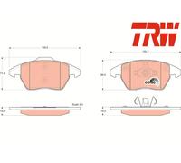 FRONT BRAKE PADS SET GDB1605 TRW I