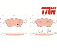 FRONT BRAKE PADS SET GDB1642 TRW I
