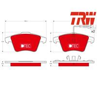 FRONT BRAKE PADS SET GDB1651DTE TRW I