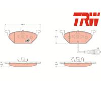 FRONT BRAKE PADS SET GDB1658 TRW I