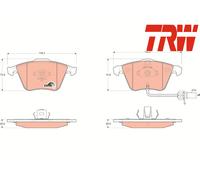 FRONT BRAKE PADS SET GDB1659 TRW I