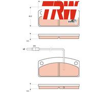 FRONT BRAKE PADS SET GDB1679 TRW I
