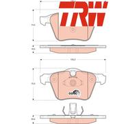 FRONT BRAKE PADS SET GDB1684 TRW I