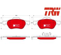 FRONT BRAKE PADS SET GDB1687DTE TRW I