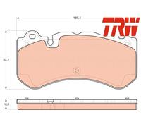FRONT BRAKE PADS SET GDB1710 TRW I