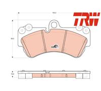 FRONT BRAKE PADS SET GDB1720 TRW I
