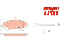 FRONT BRAKE PADS SET GDB1723 TRW I
