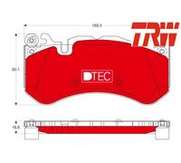FRONT BRAKE PADS SET GDB1734DTE TRW I