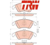 FRONT BRAKE PADS SET GDB1737 TRW I