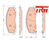 FRONT BRAKE PADS SET GDB1781 TRW I