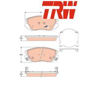 FRONT BRAKE PADS SET GDB1782 TRW I