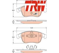 FRONT BRAKE PADS SET GDB1790 TRW I