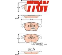 FRONT BRAKE PADS SET GDB1807 TRW I