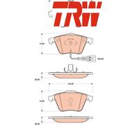 FRONT BRAKE PADS SET GDB1809 TRW I