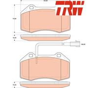 FRONT BRAKE PADS SET GDB1812 TRW I