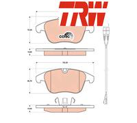 FRONT BRAKE PADS SET GDB1818 TRW I