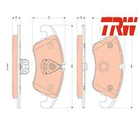 FRONT BRAKE PADS SET GDB1833 TRW I