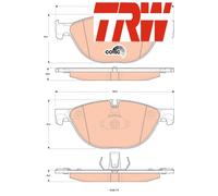 FRONT BRAKE PADS SET GDB1838 TRW I