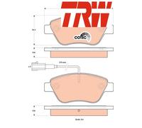 FRONT BRAKE PADS SET GDB1842 TRW I