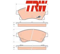 FRONT BRAKE PADS SET GDB1843 TRW I