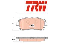 FRONT BRAKE PADS SET GDB1893 TRW I