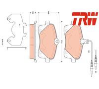 FRONT BRAKE PADS SET GDB1895 TRW I